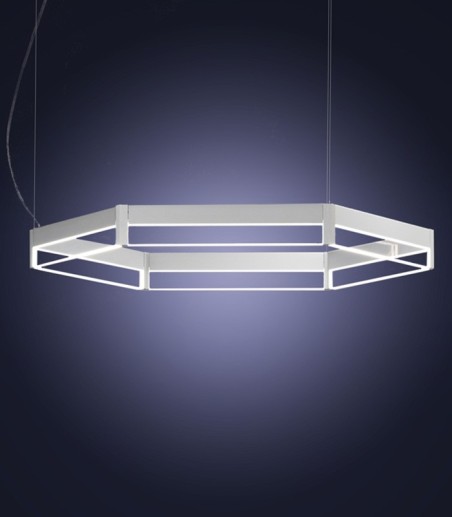 LAMPADA A SOSPENSIONE LED LIGHT4 FRAME ESAGONO 90