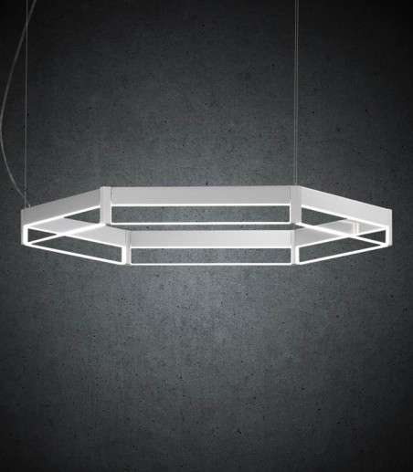 LAMPADA A SOSPENSIONE A LED MODERNA FRAME ESAGONO 60 DI ITAMA LIGHT4