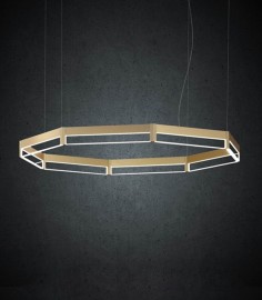 Lampada a sospensione a LED di design, lampada in sospensione frame ottagono light4 itama