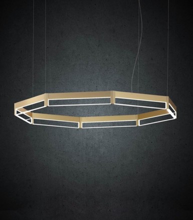 Lampada a sospensione a LED di design, lampada in sospensione frame ottagono light4 itama
