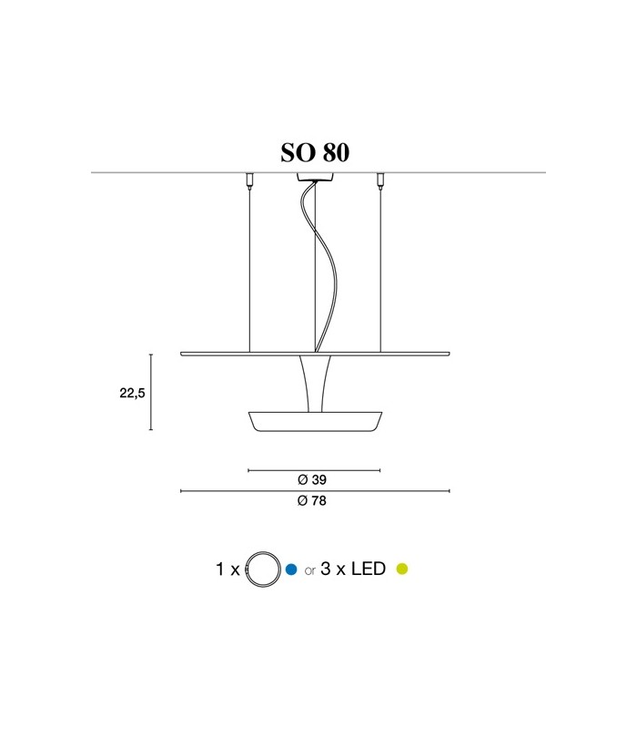 LED SUSPENSION LAMP LIGHT4 DRILL SO