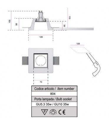 FARETTI IN GESSO ISYLUCE 804