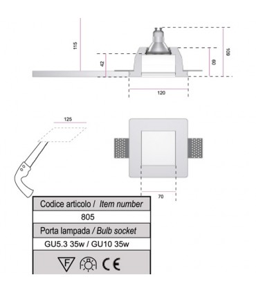 FARETTI IN GESSO ISYLUCE 805