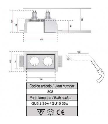 FARETTI IN GESSO ISYLUCE 808