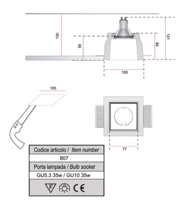 FARETTI IN GESSO ISYLUCE 807