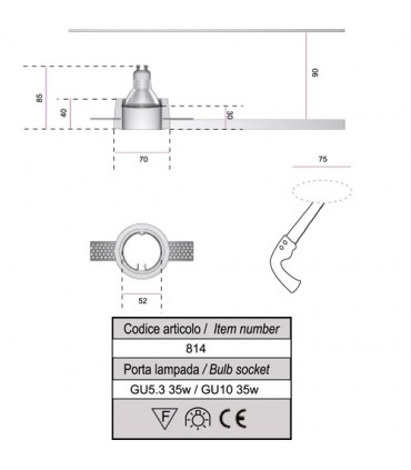FARETTI IN GESSO ISYLUCE 814