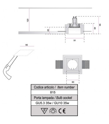 FARETTI IN GESSO ISYLUCE 815