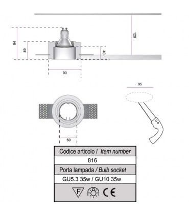 FARETTI IN GESSO ISYLUCE 816