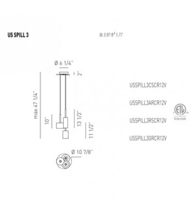 LAMPADA A SOSPENSIONE AXO LIGHT SPILLRAY SP 3