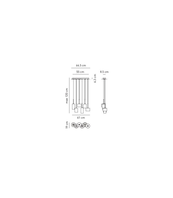 LAMPADA A SOSPENSIONE AXO LIGHT SPILLRAY SP 6