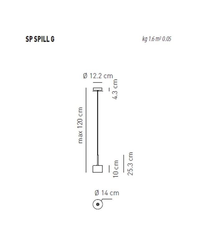 LAMPADA A SOSPENSIONE AXO LIGHT SPILLRAY SP P