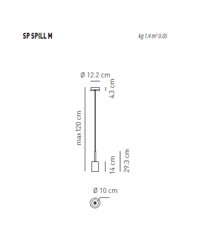 LAMPADA A SOSPENSIONE AXO LIGHT SPILLRAY SP P